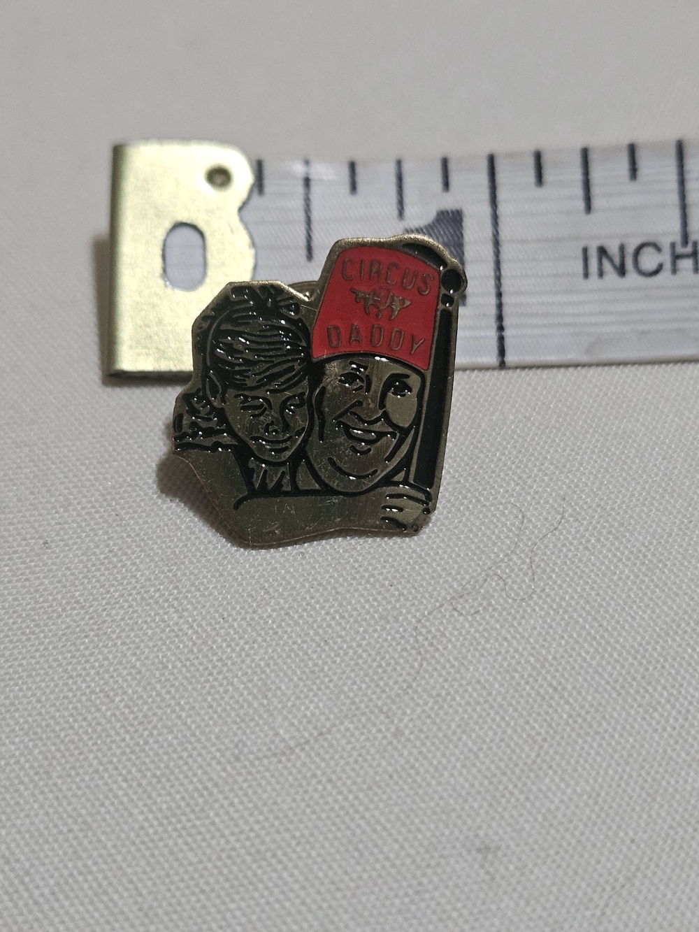 Red 'Circus Daddy' Men's Enamel Pin - Vintage-Inspired Accessory